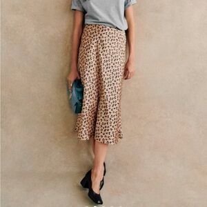 Sezane Leopard Sandy Skirt